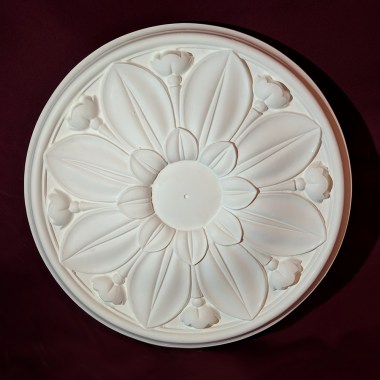 400mm plaster ceiling rose - Leaf and flower design